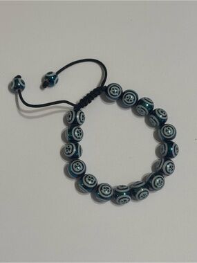 ZODIAC CANCER SIGN ADJUSTABLE BEADED BRACELET UNISEX